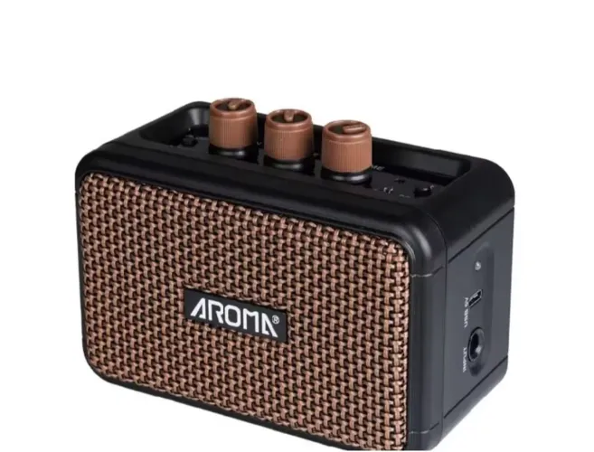 Amplificador portátil para guitarra elétrica AG-04 efeitos integrados de clean e overdrive
