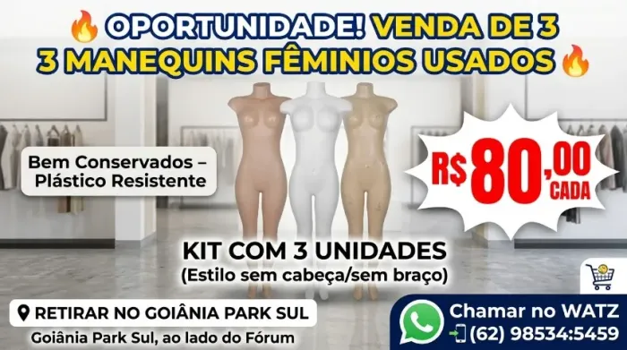 Vendo manequins pra loja (62)98534:5459