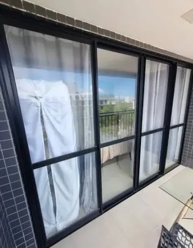 Porta Linha Suprema Alumínio Preta