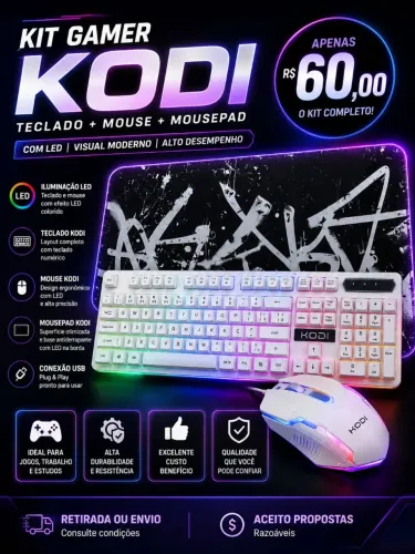 Kit KODI ? Teclado + Mouse + Mousepad
