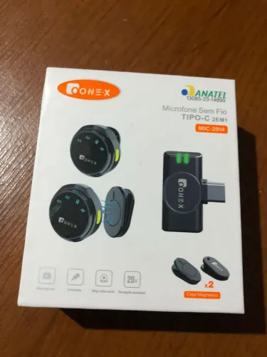 Microfone de lapela sem fio