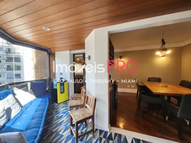 Apartamento mobiliado à venda com 172m2, 3 dorms, 1 suite, 2 vagas no Brooklin em predio c