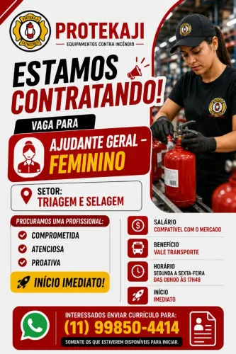 Vaga ajudante geral Produção 