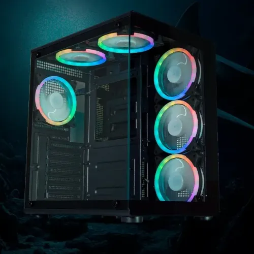 Gabinete Gamer Aquário Atx Bull Shark Cg-02p3 Kmex *ENTREGA GRÁTIS*