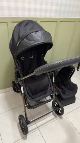 Kit Carrinho Bebê Napoli Bebê Conforto E Base - Galzerano