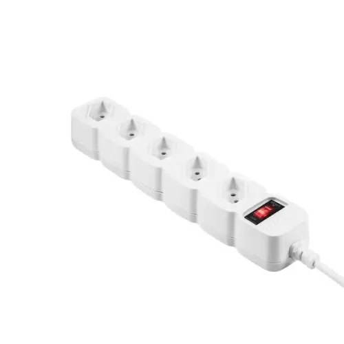 Filtro de Linha (3 Metros) Protetor Eletrônico 5 Tomadas Intelbras Branco *ENTREGA GRÁTIS*