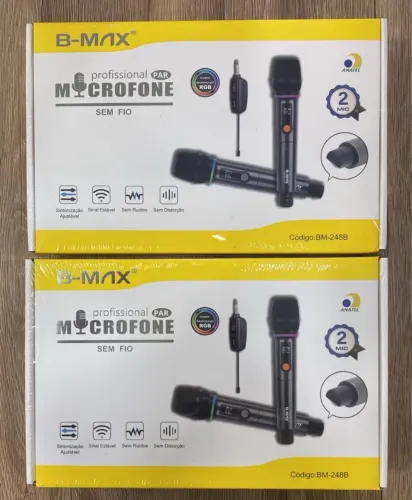 Microfone duplo sem fio