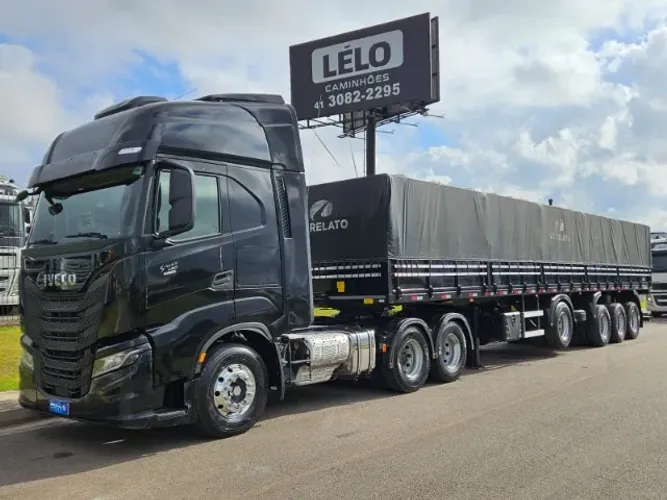 Iveco S-way 480 6x2 Ano 23 Partida Start Stop no botão + 4 Eixo Graneleiro Librelato 13.5m