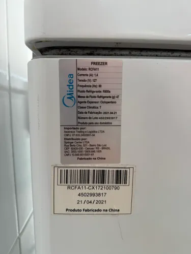 Freezer Horizontal Midea 150L - 127V