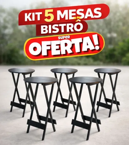 KIT MESAS BISTRÔ (5 PEÇAS) | RETIRADA NO COLUBANDÊ PRÓXIMO AO CEASA/SG