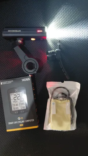 Kit ciclismo, gps, lanterna traseira e dianteira e suporte gps e lanterna