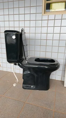 Vaso Sanitário Preto Completo com Caixa Acoplada e Tampa (Deca) - Park Way