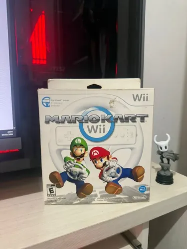 Mario Kart Wii + Volante Completo com Manuais
