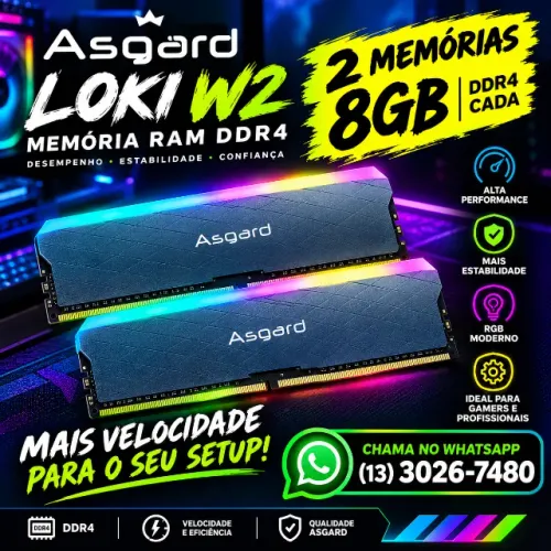 Memoria Ram Asgard Loki W2 Ddr4 16gb 2x8gb 3200mhz Rgb