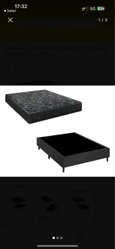 Cama Box Casal  Colchão Espuma D33