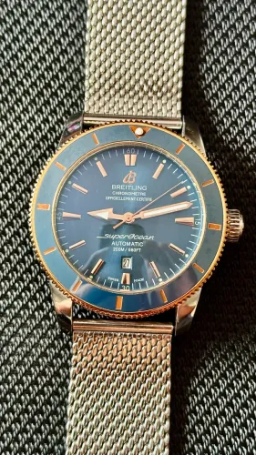 Relógio breitling automático pulseira mesh 