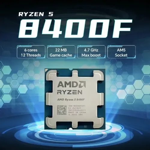 Processador Ryzen 5 8400F 4.2GHz (4.7GHz Turbo) 6-Cores 12-Threads AM5 OEM