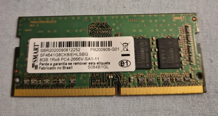 Memória RAM Notebook 8GB DDR4 2666MHz SMART (Original)