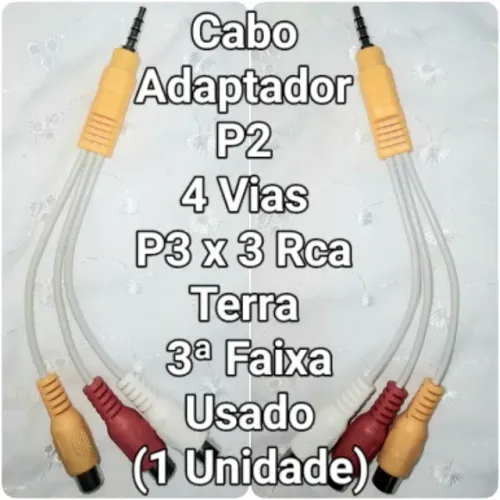 Cabo Adaptador P3 x RCA3 Usado