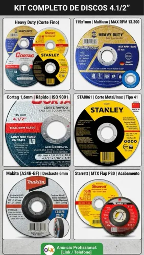 Discos de corte para esmerilhadeira