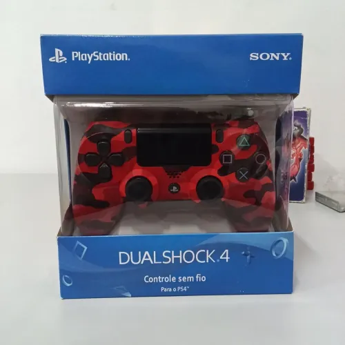 Vendo Controle Playstation 4 Vermelho Camuflado Original Semi novo