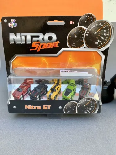 Coleção 5 Mini Carros Esportivos Nitro GT - Lacrado kit colecionável