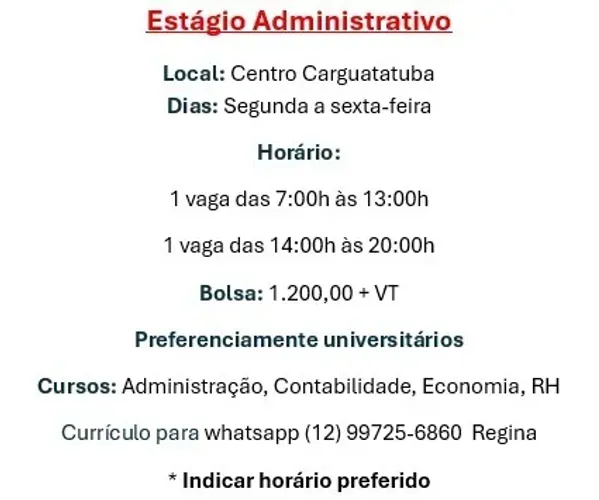 Estágio Administrativo