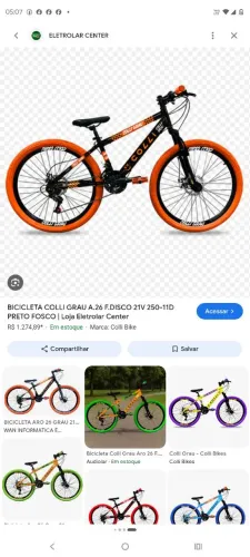 Bicicleta colly grau semi nova ?