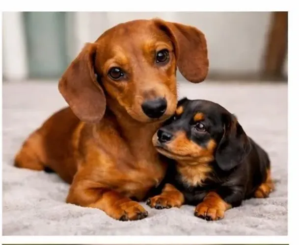 Basset teckel preguiçoso e aconchegante 