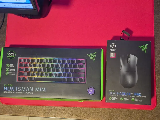 Kit gamer Razer DeathAdder v3 pro + huntsman mini