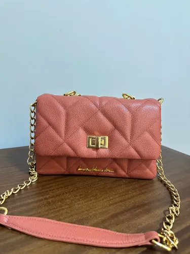 Bolsa Luiza Barcelos Rosa Retrô 