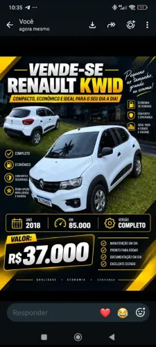 Renault Kwid Intense 1.0 Flex 12V 5P Mec. 2018