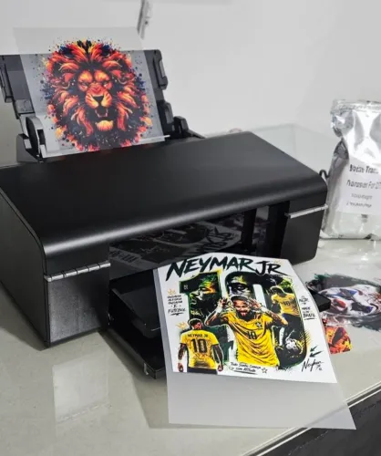 Impressora Dtf Têxtil vai com tinta dtf filme PET - poliamida - software - pronta para.