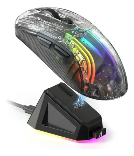 (NOVO) Mouse Gamer Sem Fio Attack Shark X2 Pro Com Dock de Carregamento