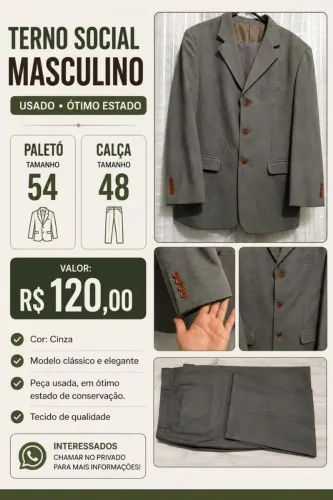 Terno social masculino