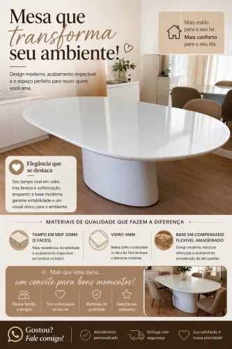 Mesa de jantar laqueada