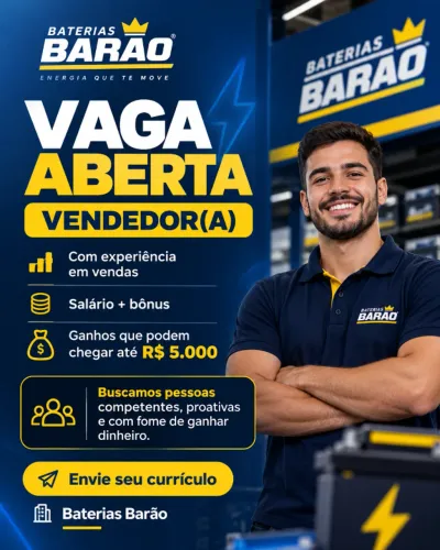 Vendedor (a) Baterias Barão