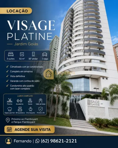 Apartamento para locação, Jardim Goiás, Goiânia, GO