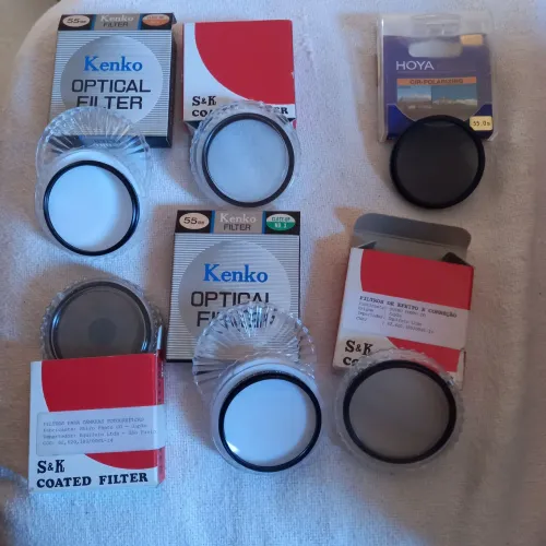 6 filtros 55mm KENKO e S&K e HOYA