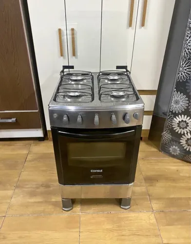 FOGÃO AUTOMÁTICO 4 BOCAS CONSUL INOX SEMI NOVO EM PERFEITO ESTADO
