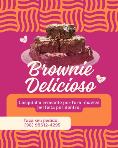 Brownies recheados por encomenda.