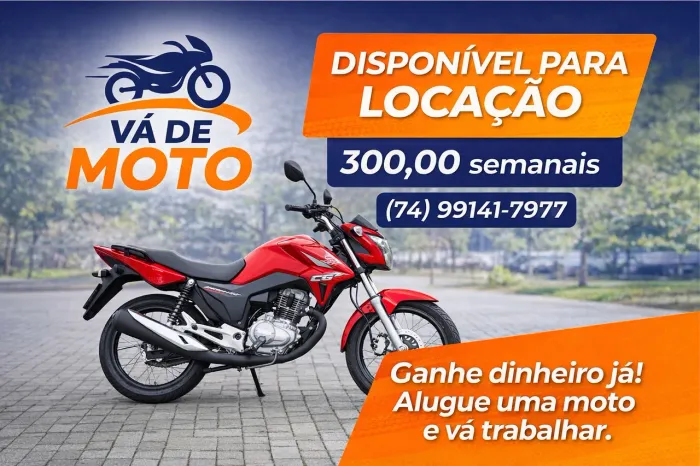 Moto disponível para locação 