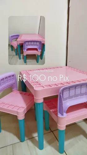 Meda infantil com cadeira (usado/bom)