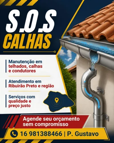 S.O.S Calhas Serviços Com Qualidade e Preço Justo!