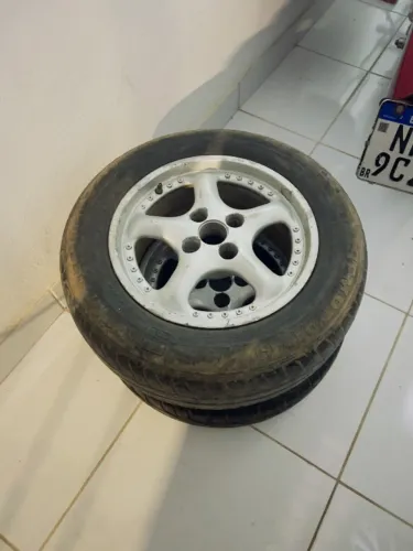 Rodas Esportivas aro 14 Prata Design Exclusivo retro novas 4x100