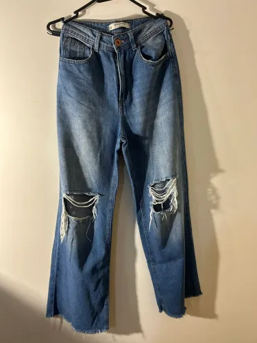 calça wide leg jeans