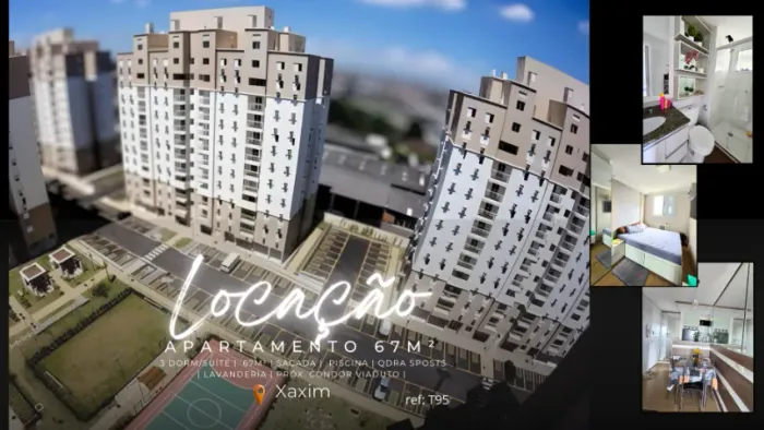 Apartamento Mobiliado com Vista para Piscina | 67m no Xaxim