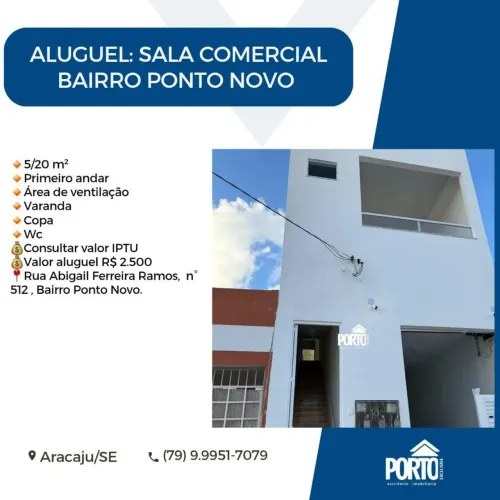 Imóvel para aluguel possui 100 metros quadrados em Ponto Novo - Aracaju - SE
