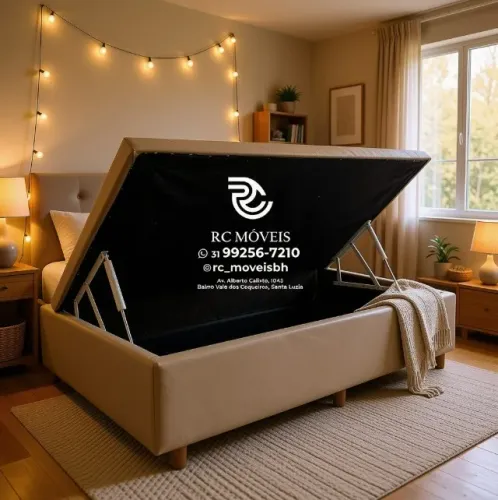 Cama Box Baú Solteiro 88x1,88 Pistão a Gás Suede Cinza Premium