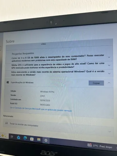 Notebook Acer aspire 3